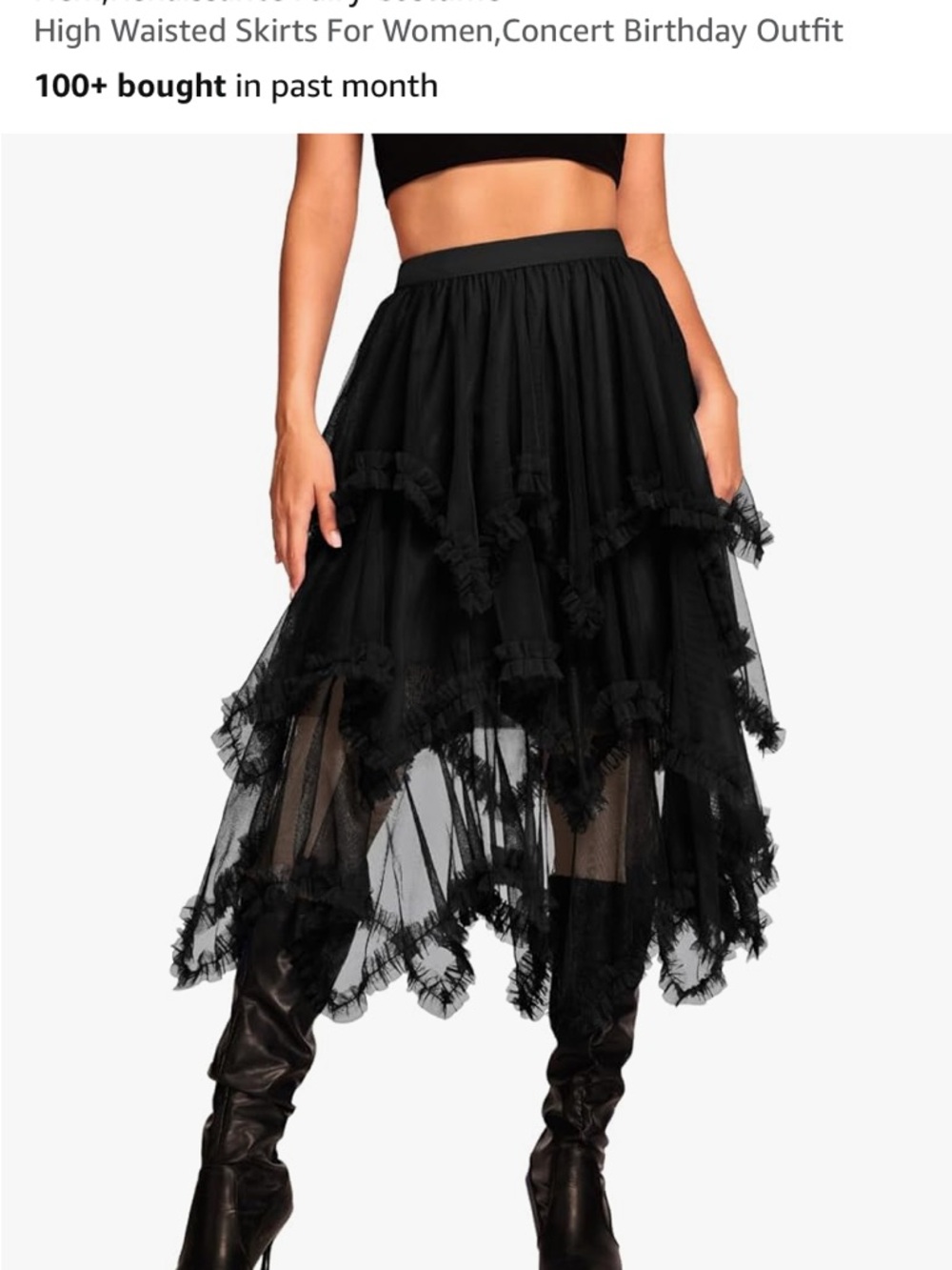 New Women Small Tulle Skirt,Asymmetrical Ruffle Hem,Renaissance Fairy Costume